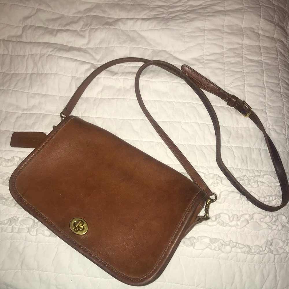 Vintage Leather Coach Brown Cross-body and Clutch